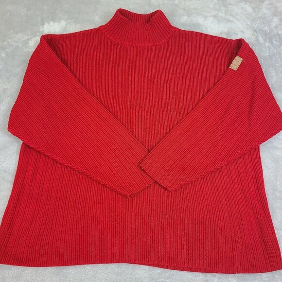 Vintage Southpole Turtle Neck Acrylic‎ Sweater Men's XL Red Knit Pullover EUC - Picture 1 of 8